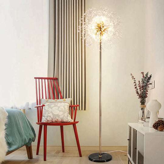 Post-Modern Luxury Wind Floor Lamp Living Room Bedroom Study Vertical Table Dandelion Lamps