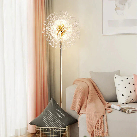 Post-modern Luxury Wind Floor Lamp Living Room Lamp Bedroom Study Vertical Table Lamp Luxury Dandelion Floor Lamp