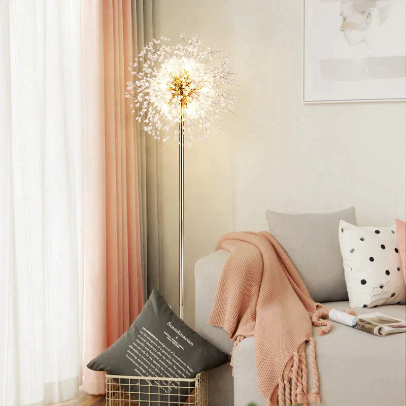 Post-Modern Luxury Wind Floor Lamp Living Room Bedroom Study Vertical Table Dandelion Lamps