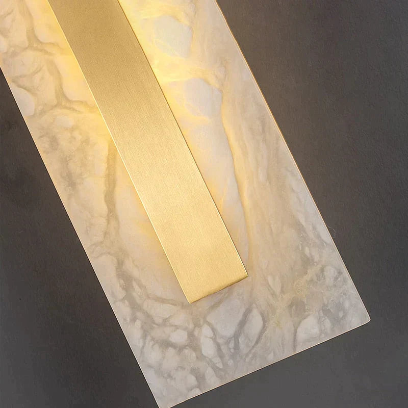 Postmodern Luxury Copper Marble Wall Lamp In Gold Shade For Living Room Restaurant Bedroom Indoor