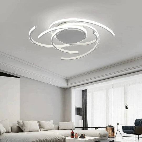 Creative Modern Led Ceiling Lights Living Room Bedroom Study Balcony Indoor Lighting Black White Aluminum Ceiling Lamp Fixture