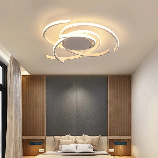 Creative Modern Led Ceiling Lights Living Room Bedroom Study Balcony Indoor Lighting Black White Aluminum Ceiling Lamp Fixture