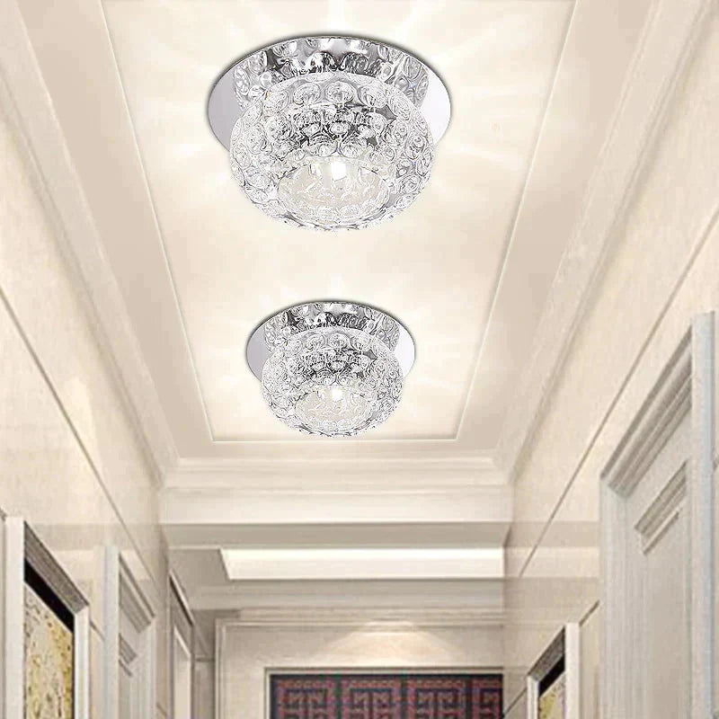 Nordic Modern Minimalist Aisle Light Entrance Lamp Led Crystal Ceiling Ceiling