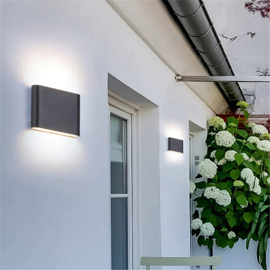 Outdoor Waterproof IP65 Wall Lamp  6W/12W LED Wall Light Modern Indoor/Outdoor Decor Up Down Dual-Head Aluminum Wall Lamp NR-10