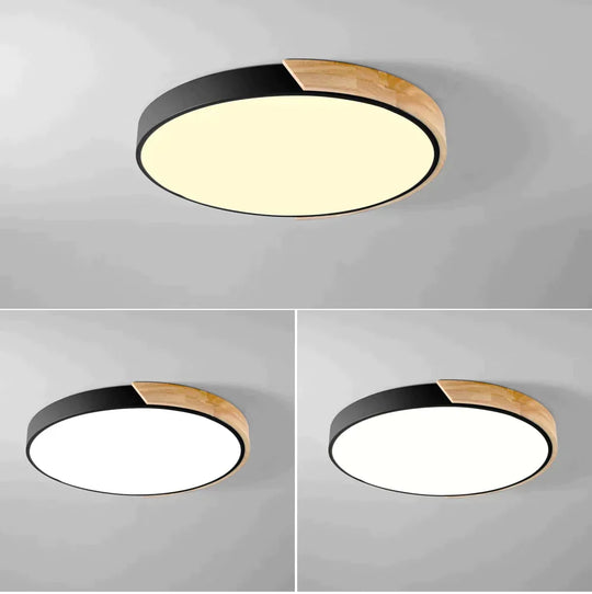 Colorful Nordic Wood Led Ceiling Lights