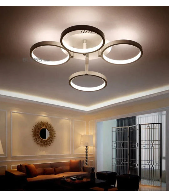 New Arrival Circle Rings Designer Modern Led Ceiling Lights Lamp For Living Room Bedroom Remote Control Ceiling Lamp Fixtures