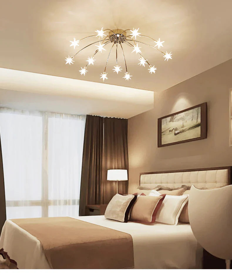 Fashion Ceiling Lights LED Lamp Iron Galss Indoor Lighting ALL Stars LED G4 Bedroom, Living Room Hotel Light Fixture