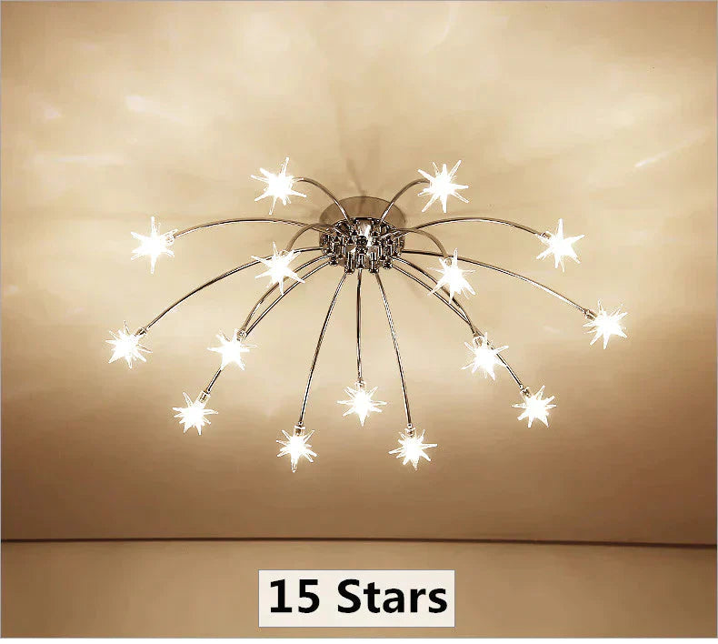 Fashion Ceiling Lights Led Lamp Iron Galss Indoor Lighting All Stars G4 Bedroom Living Room Hotel