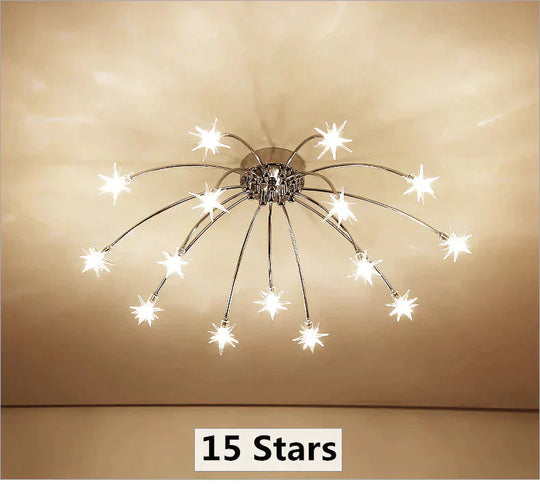 Fashion Ceiling Lights Led Lamp Iron Galss Indoor Lighting All Stars G4 Bedroom Living Room Hotel