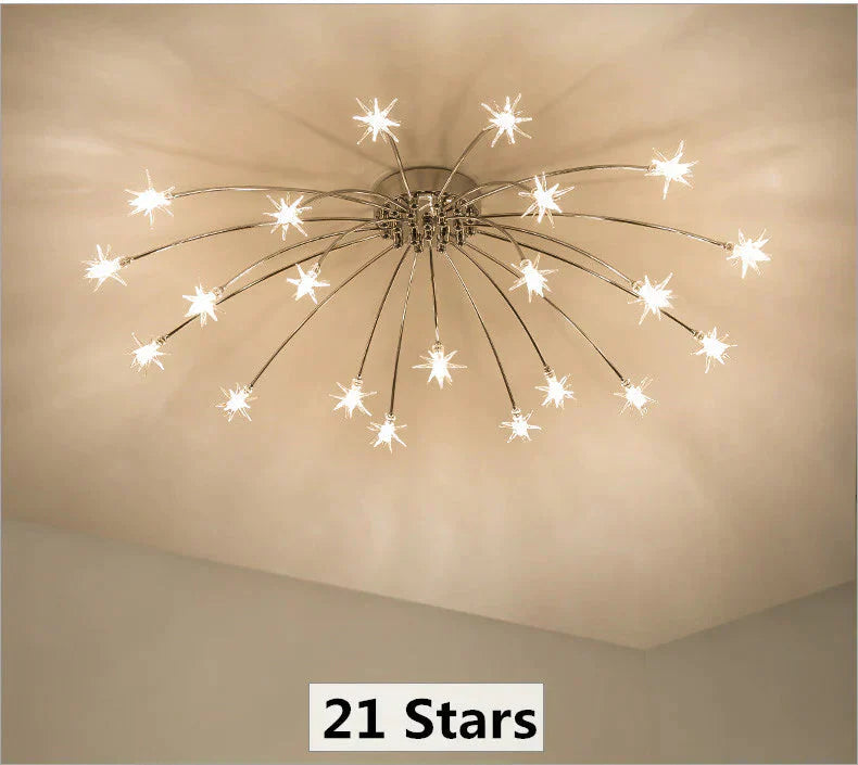 Fashion Ceiling Lights LED Lamp Iron Galss Indoor Lighting ALL Stars LED G4 Bedroom, Living Room Hotel Light Fixture