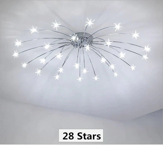 Fashion Ceiling Lights LED Lamp Iron Galss Indoor Lighting ALL Stars LED G4 Bedroom, Living Room Hotel Light Fixture