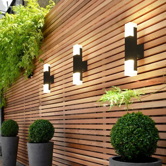 Outdoor Motion Sensor LED Wall Lamp Waterproof Garden Porch Wall Sconces Villa Hotel Courtyard Aisle Corridor Wall Lamp