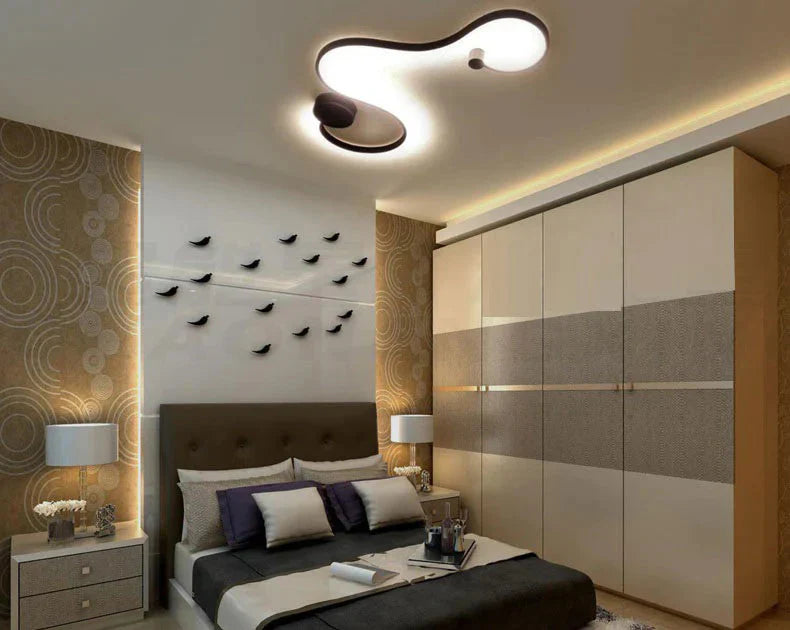 Simple Modern LED Ceiling Light Black&White Body  Lustres Led Ceiling Lamp Living Room Bedroom Beside room Luminaire