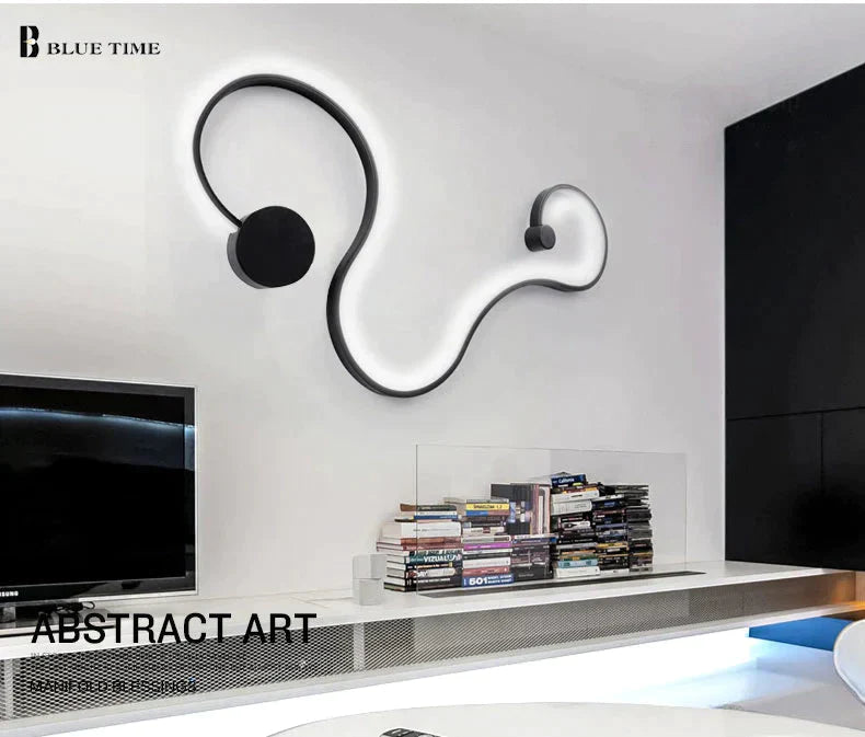 Simple Modern Led Ceiling Light Black&White Body Lustres Led Lamp Living Room Bedroom Beside Room