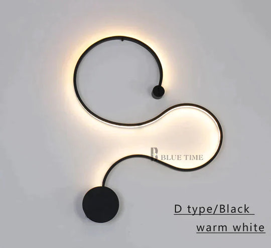 Simple Modern Led Ceiling Light Black&White Body Lustres Led Lamp Living Room Bedroom Beside Room