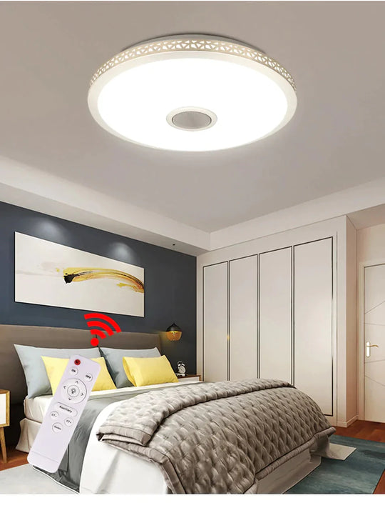 LED Ceiling Light Bluetooth and Music with colourful and dimmer RGB Ceiling Light Remote Control for living room and bedroom