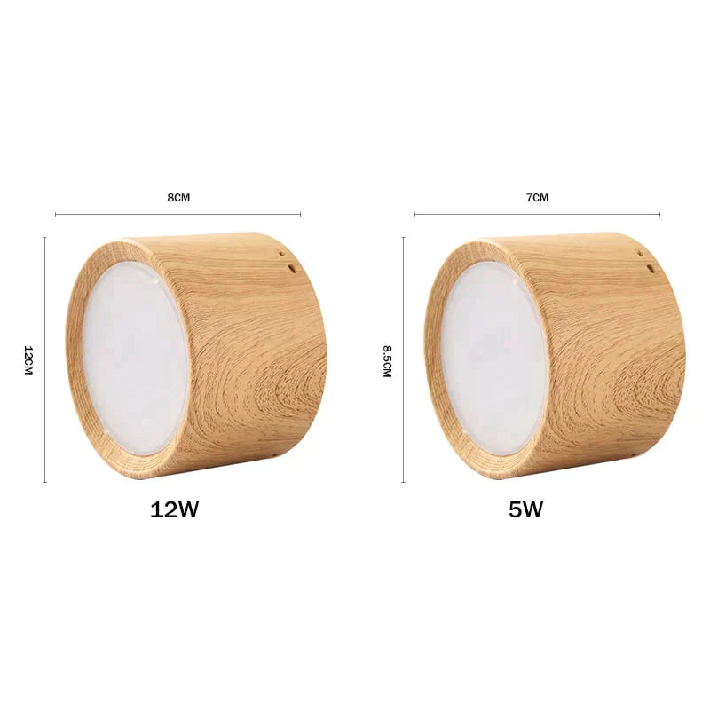 High Bright Epistar Cree Ceiling Lights 3W 5W 7W 10W 12W 15W Nordic Wood Surface Mounted Spot Light