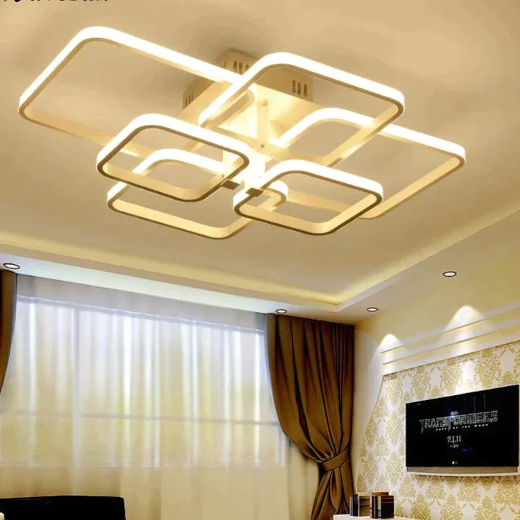 Acrylic Modern Led Chandelier For Living Room Bedroom Lustres Large Ceiling Lighting Fixtures