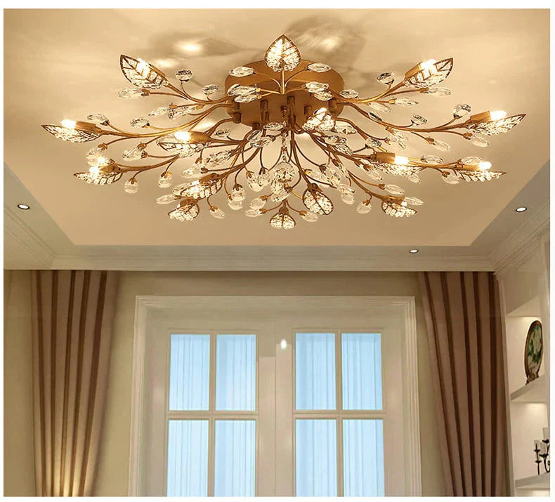 Modern Ceiling Light For Living Room Led Crystal Ceiling Lamp Bedroom Crystal Lamps Dining Gold Loft Lighting Crystal Fixtures