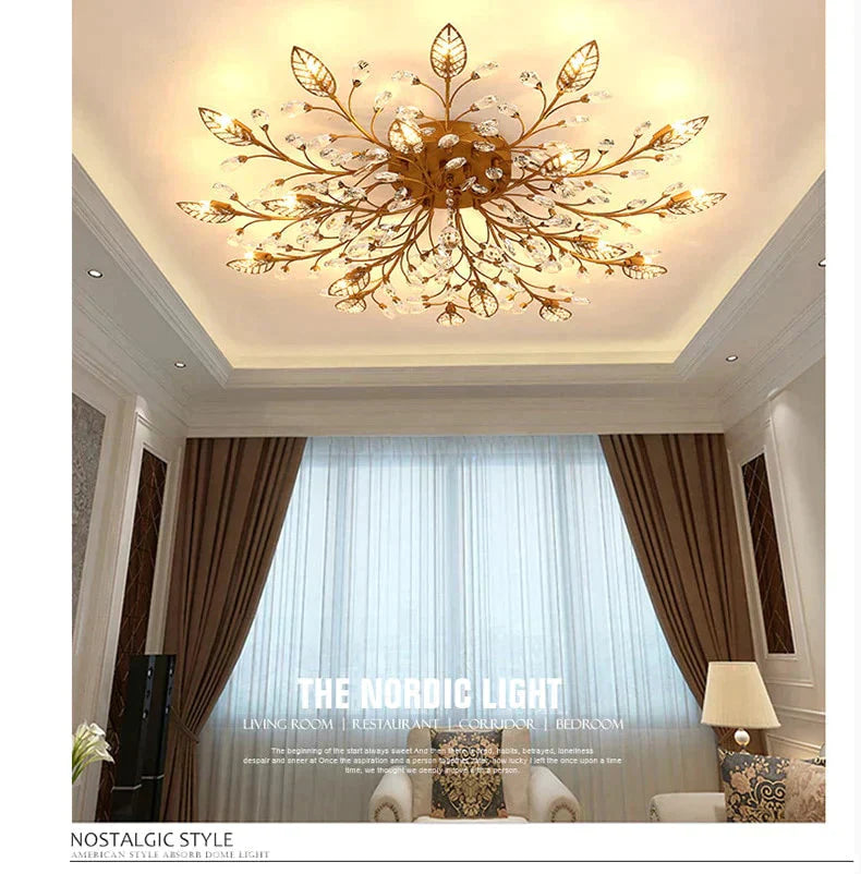 Modern Ceiling Light For Living Room Led Crystal Lamp Bedroom Lamps Dining Gold Loft Lighting