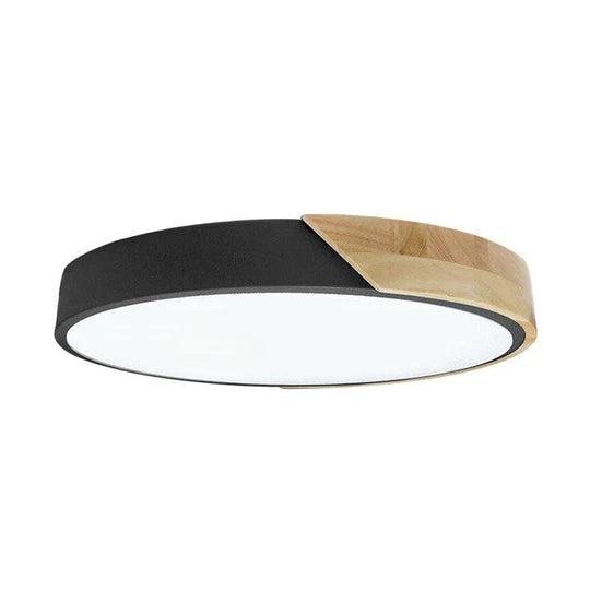 LED Discolor Ceiling Lamp Acrylic Wooden Round Multicolor 18W Ceiling Surface Mounted LED Lighting Fixtures