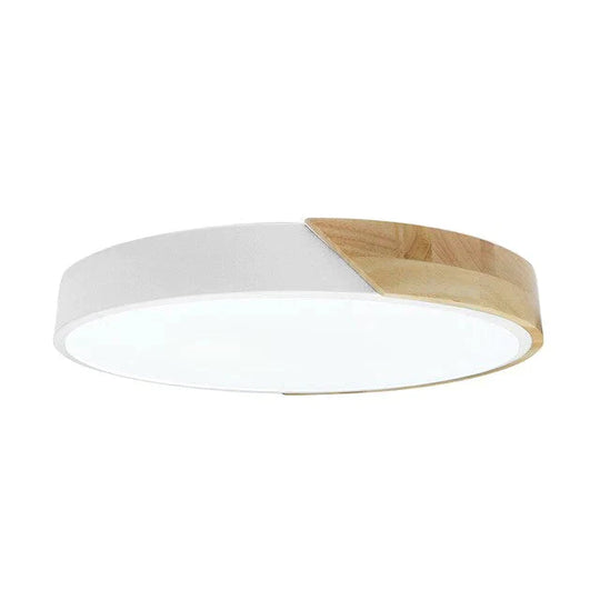 LED Discolor Ceiling Lamp Acrylic Wooden Round Multicolor 18W Ceiling Surface Mounted LED Lighting Fixtures