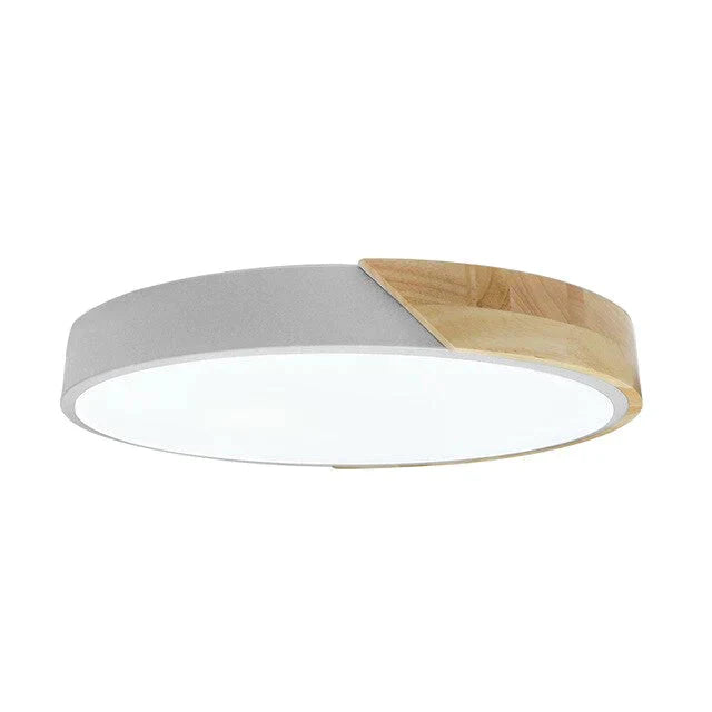 LED Discolor Ceiling Lamp Acrylic Wooden Round Multicolor 18W Ceiling Surface Mounted LED Lighting Fixtures