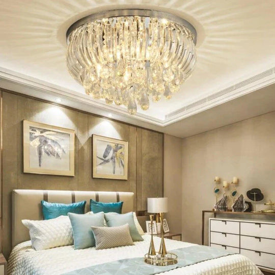 Modern Crystal Ceiling Lights For Kitchen Living Room Kids Bedroom Ceiling Lamp Vintage LED Dining Room Light Abajur Para Quarto