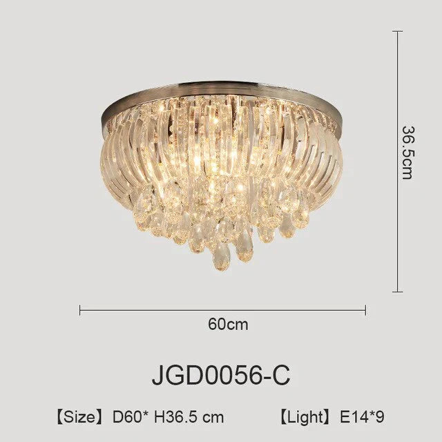 Modern Crystal Ceiling Lights For Kitchen Living Room Kids Bedroom Ceiling Lamp Vintage LED Dining Room Light Abajur Para Quarto