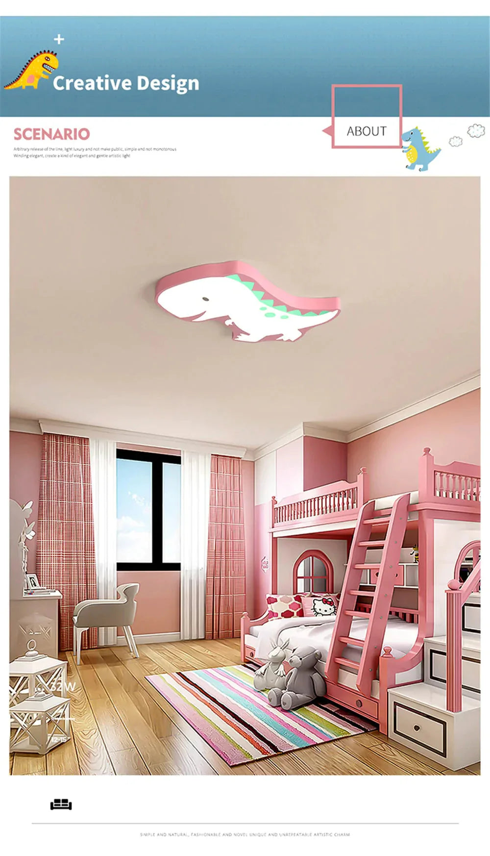 Novelty Dinosaur LED Ceiling Lights Iron Modern Lovely Children Baby Kids Bedroom Light Fixtures Colorful Lighting