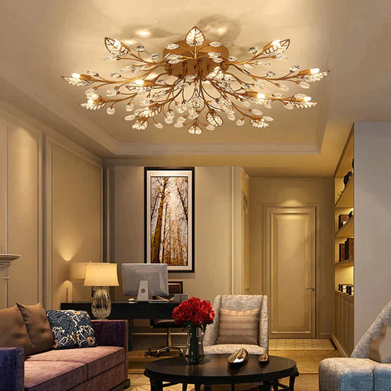 Modern Ceiling Light For Living Room Led Crystal Lamp Bedroom Lamps Dining Gold Loft Lighting