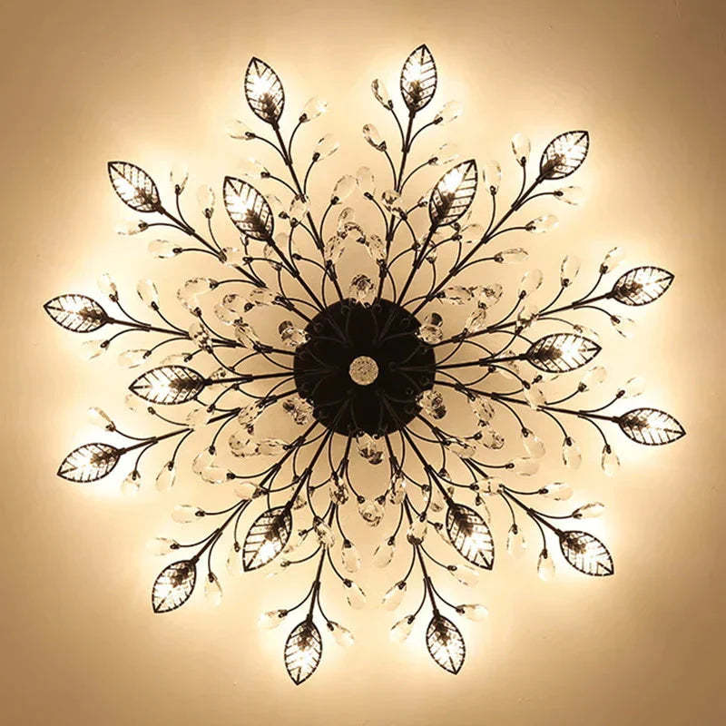 Modern Ceiling Light For Living Room Led Crystal Ceiling Lamp Bedroom Crystal Lamps Dining Gold Loft Lighting Crystal Fixtures