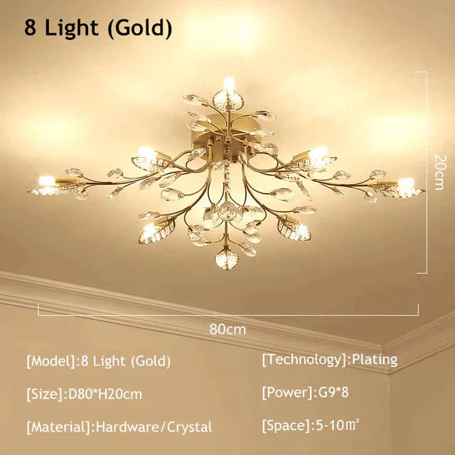 Modern Ceiling Light For Living Room Led Crystal Lamp Bedroom Lamps Dining Gold Loft Lighting