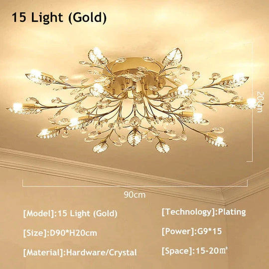 Modern Ceiling Light For Living Room Led Crystal Lamp Bedroom Lamps Dining Gold Loft Lighting