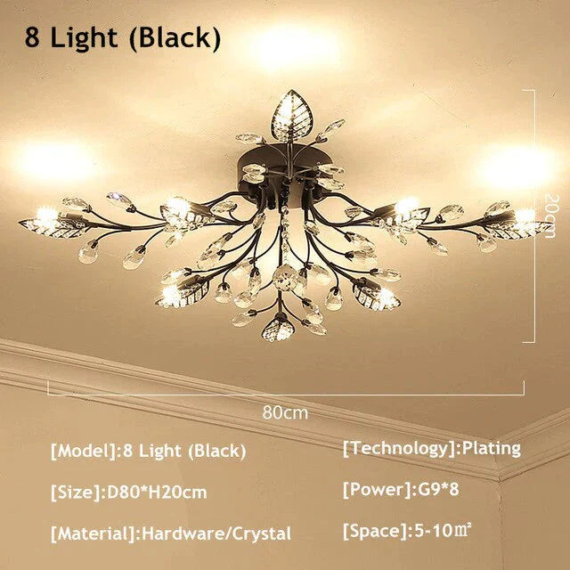 Modern Ceiling Light For Living Room Led Crystal Ceiling Lamp Bedroom Crystal Lamps Dining Gold Loft Lighting Crystal Fixtures