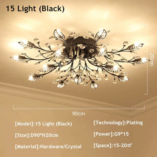 Modern Ceiling Light For Living Room Led Crystal Ceiling Lamp Bedroom Crystal Lamps Dining Gold Loft Lighting Crystal Fixtures