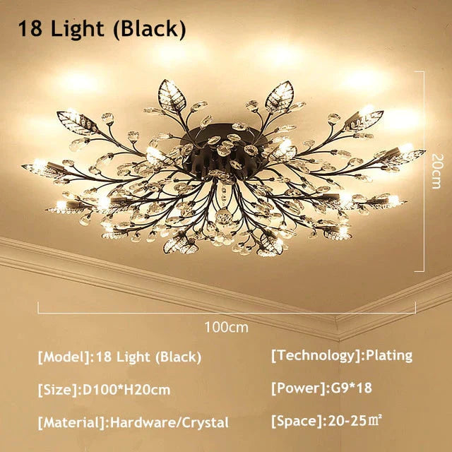 Modern Ceiling Light For Living Room Led Crystal Ceiling Lamp Bedroom Crystal Lamps Dining Gold Loft Lighting Crystal Fixtures