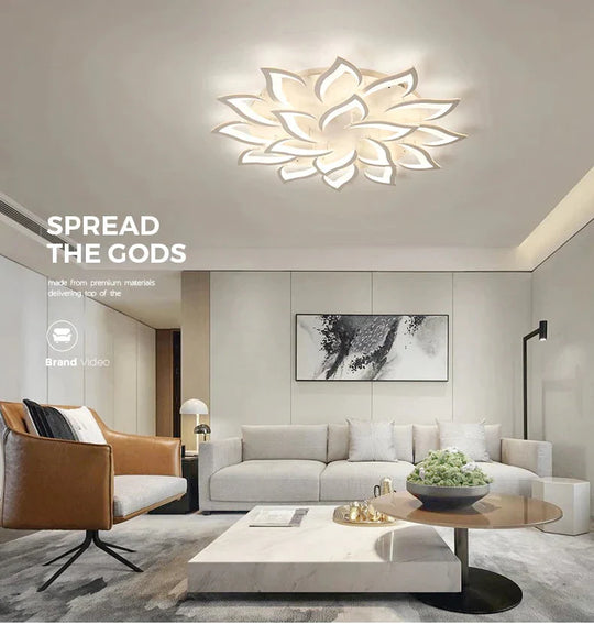 Modern Led Ceiling Lights For Living Room Kitchen Bedroom Kids' Room  Dimmable Lamp Art Deco Fixture With Remote Control