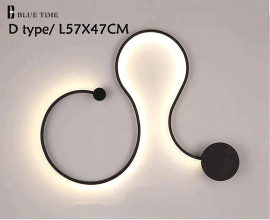 Simple Modern Led Ceiling Light Black&White Body Lustres Led Lamp Living Room Bedroom Beside Room