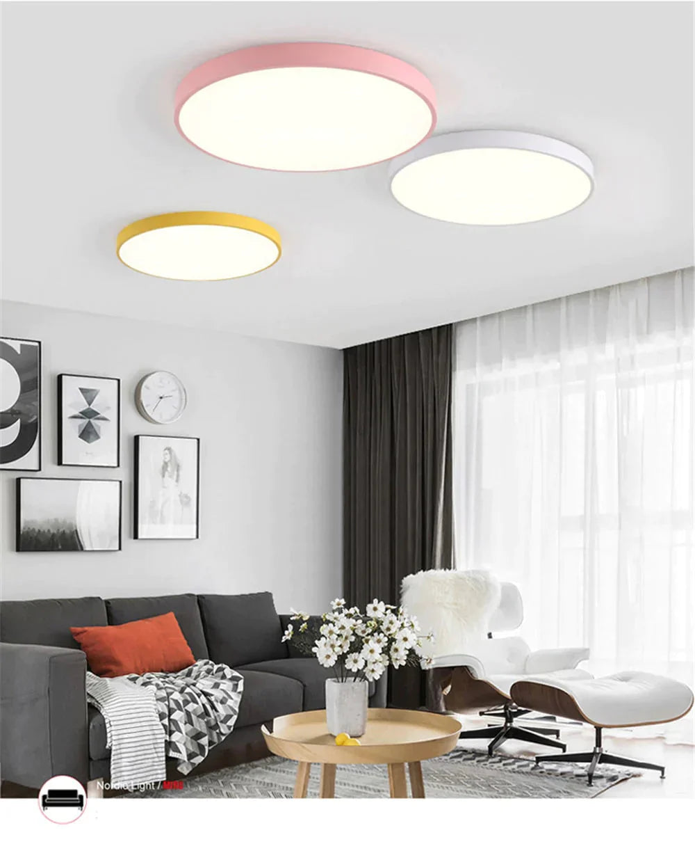 Ultrathin LED Modern Ceiling Light Circular Iron Acrylic Indoor Lamp Kitchen Bed Room Porch Decoration Light Fixture