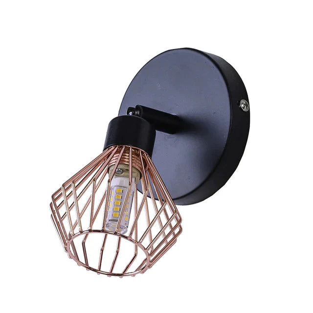 Rotatable Black Ceiling Lamp Lighting With Creative Cage Angle Adjustable G9 Lights Bulb For Store Shop Showroom lighting