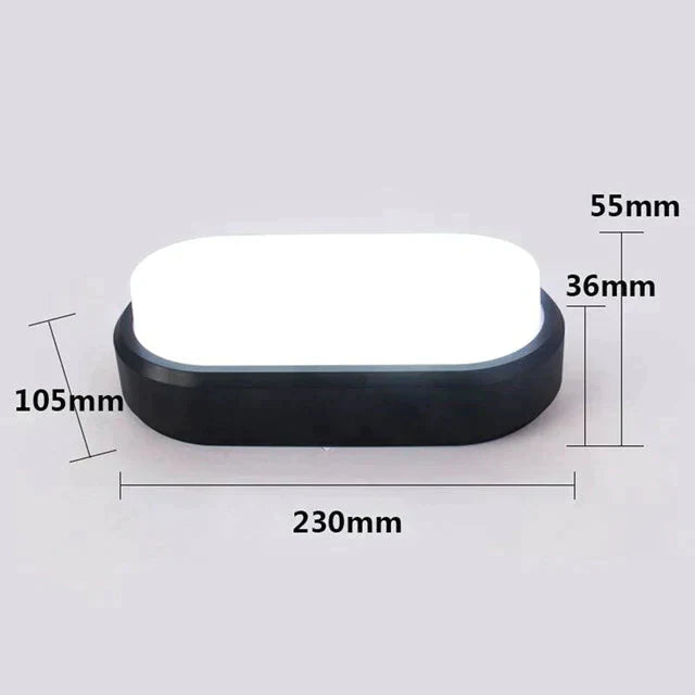 12W 15W Led Waterproof Ceiling Lights Ultra-Thin Elliptic Lamps For Balcony Living Room Kitchen