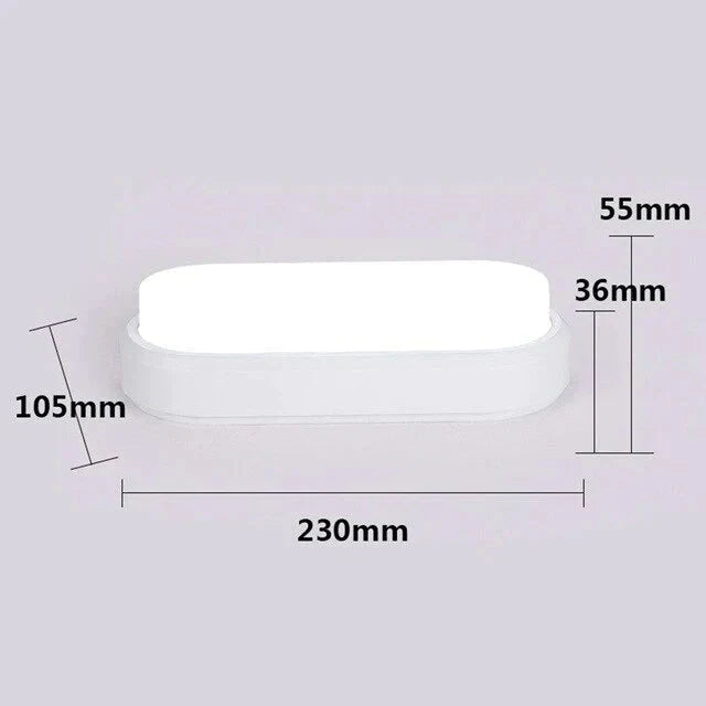 12W 15W Led Waterproof Ceiling Lights Ultra-Thin Elliptic Lamps For Balcony Living Room Kitchen