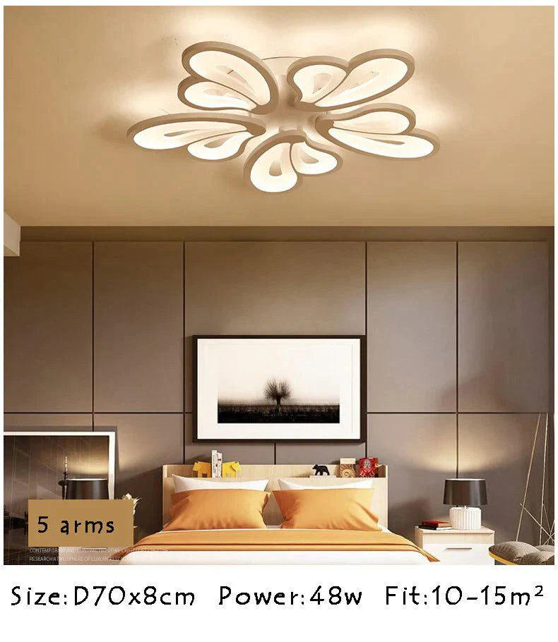 Modern Led Ceiling Lights For Living Room Dining Room Bedroom Foyer Luminaries White Frame Led Ceiling Lamps Input