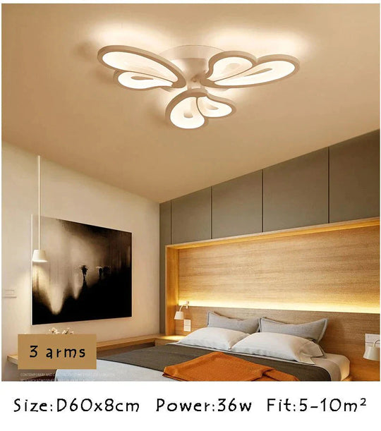 Modern Led Ceiling Lights For Living Room Dining Room Bedroom Foyer Luminaries White Frame Led Ceiling Lamps Input