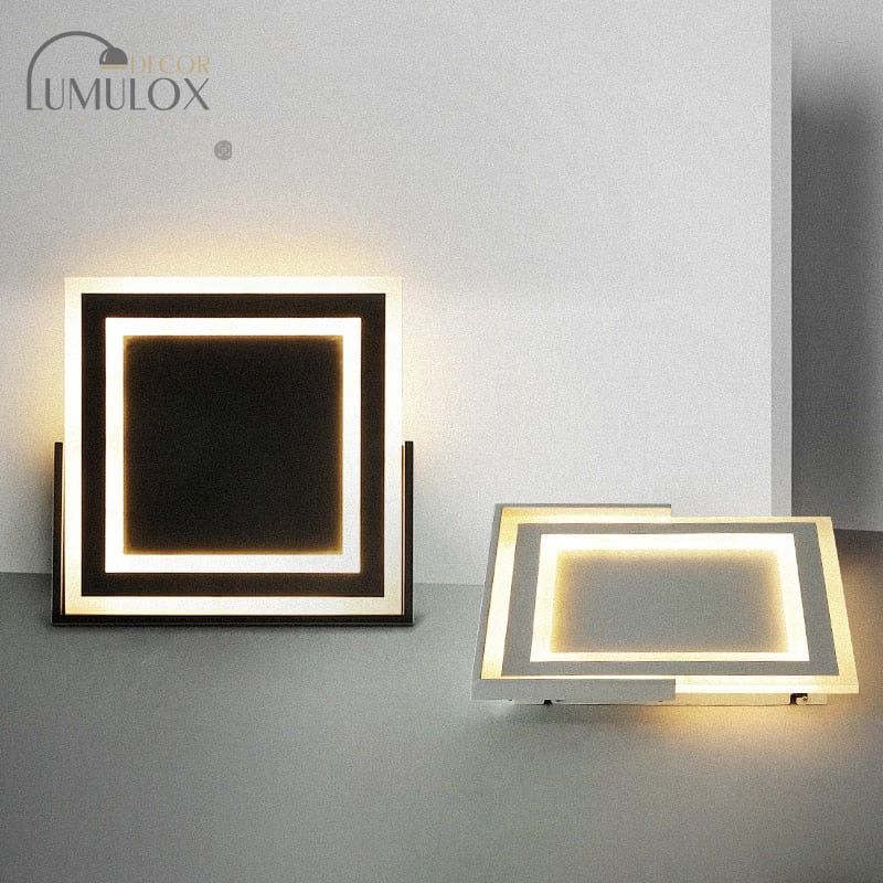 New Square Led Chandelier Diameter400/520mm Black/White Finish Modern Led Chandeliers For Living Room Bedroom Master Room