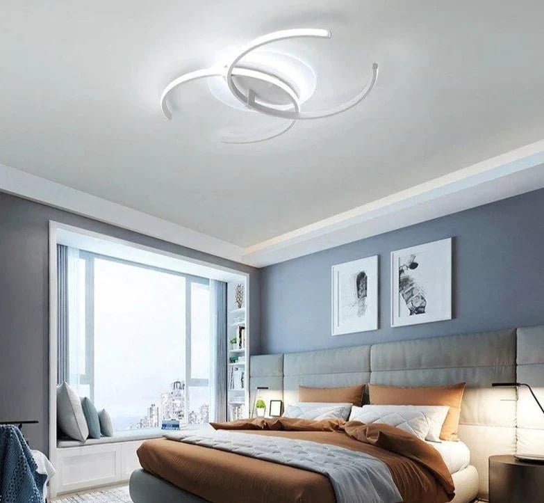 New Dimming Ceiling Lights For Living Study Room Bedroom Home Dec Plafond Iron  Shape Modern Led Ceiling Lamp Lamparas De Techo