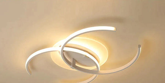 New Dimming Ceiling Lights For Living Study Room Bedroom Home Dec Plafond Iron Shape Modern Led Lamp