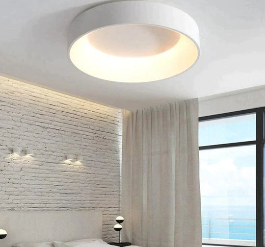 Modern Square/Round Ceiling Lights For Living Room Bedroom Dining White Color Frame Lamp Fixtures