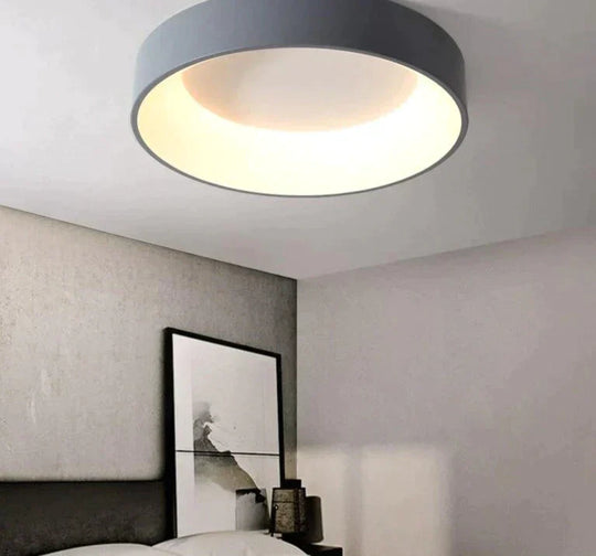 Modern Square/Round Ceiling Lights For Living Room Bedroom Dining White Color Frame Lamp Fixtures